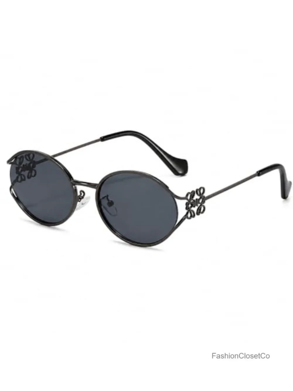 Luxury Metal Floral Frame Polarized UV400 Protection Square & Oval Sunglasses